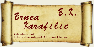 Brnča Karafilić vizit kartica